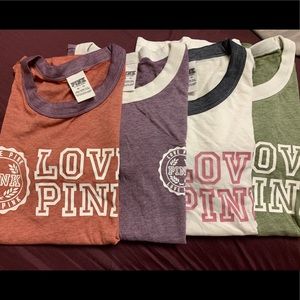 4 PINK tees tshirts